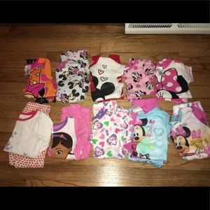 Lot of 10 pair of Disney pajamas